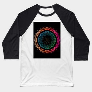 Colourful Mandala Graphic Hindi Art Design Baseball T-Shirt